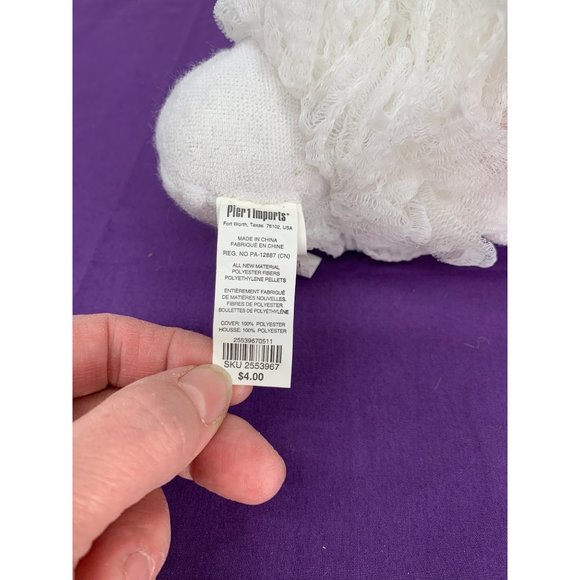 Pier One Imports 8 inch Bath Scrubbing Terry Cloth Snowman green hat pink scarf - Picture 2 of 9